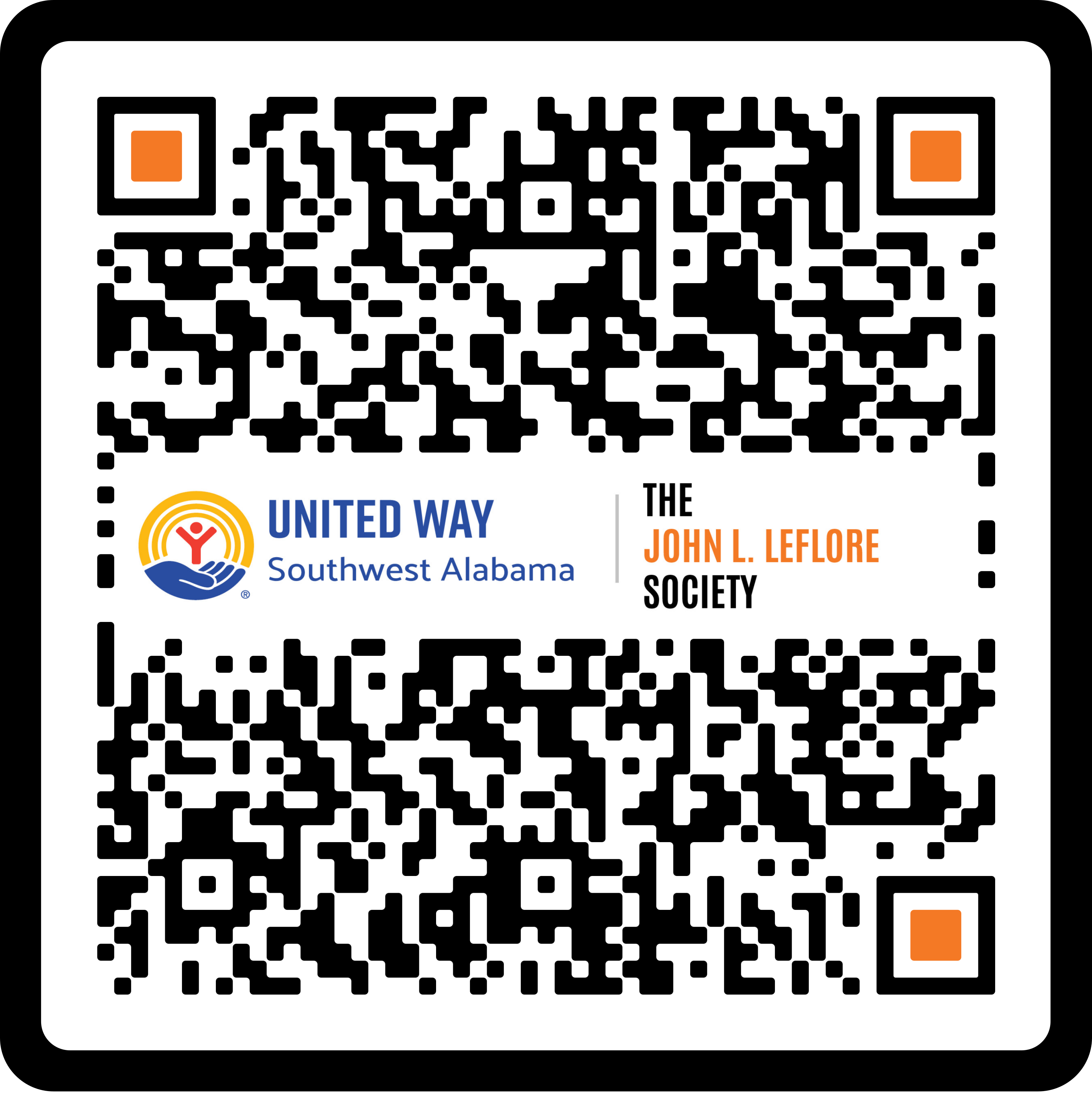 QR Code for John L. LeFlore Society Interest Form. Scan the QR to access the form.