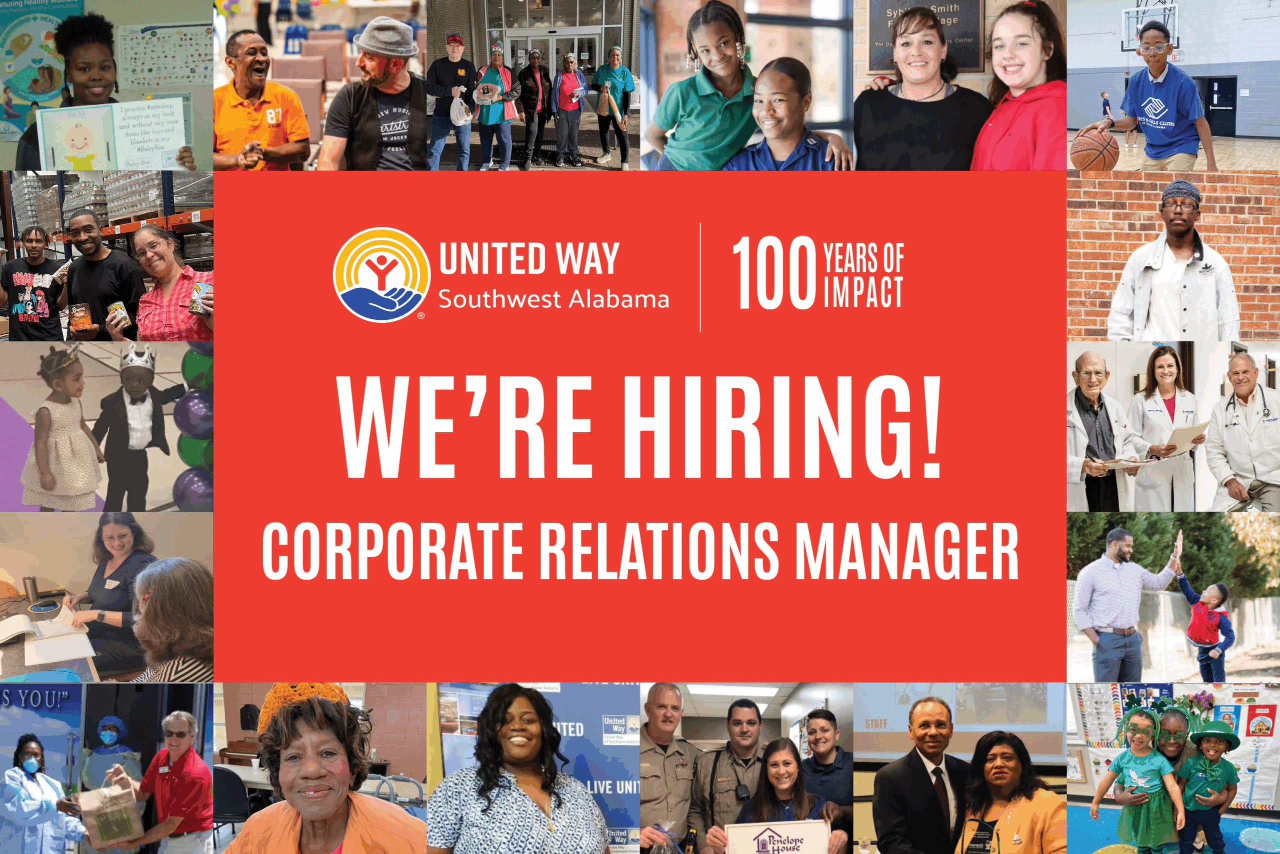 United Way of Southwest Alabama - 100 Years of Impact We're hiring: Corporate Relations Manager