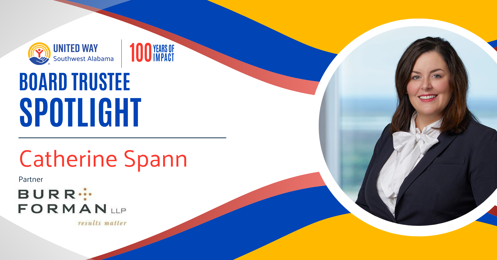 Spotlight - Catherine Spann a partner at Burr & Forman, LLC joins the UW Board of Trustees